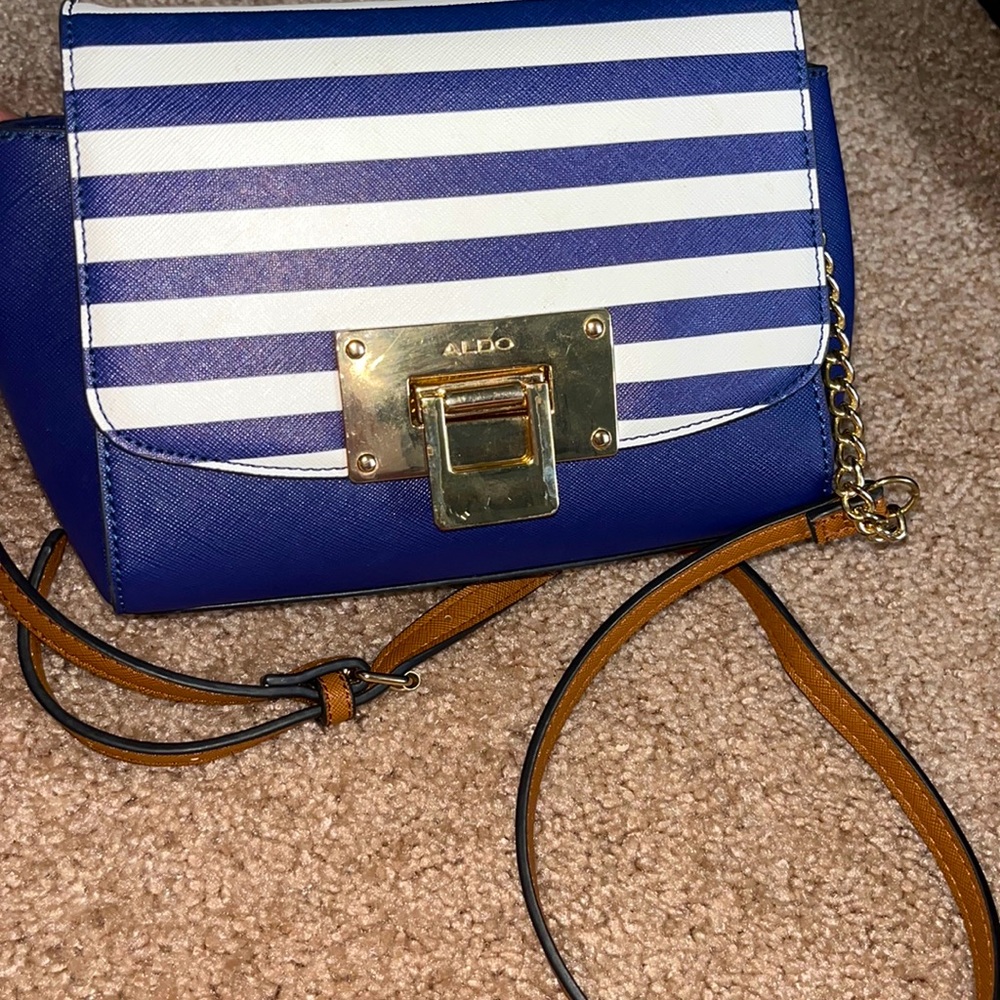Blue/White stripe ALDO crossbody bag
